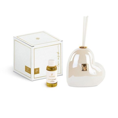 DIFFUSORE CUORE AVORIO PERLATO CSCATOLA H.140